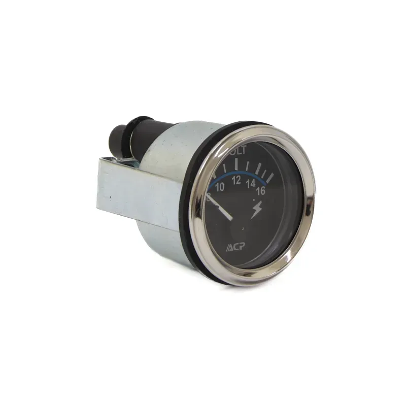 Voltimetro de 8  16 Volts cromado