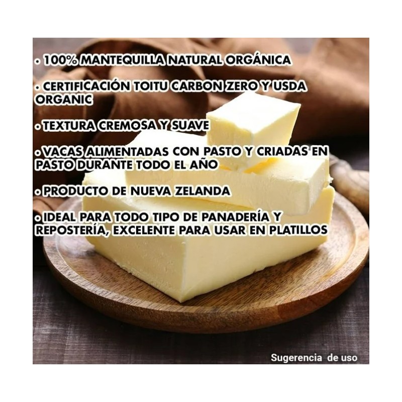 Mantequilla orgánica con sal 227 g